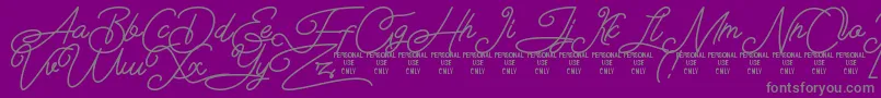 フォントAirlangga Personal Use Only – 紫の背景に灰色の文字