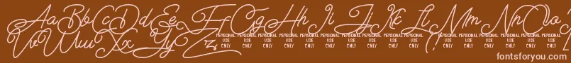 Airlangga Personal Use Only Font – Pink Fonts on Brown Background