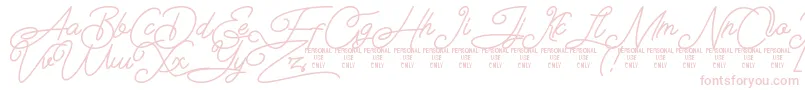 Airlangga Personal Use Only Font – Pink Fonts on White Background