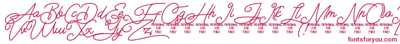 Airlangga Personal Use Only Font – Red Fonts on White Background