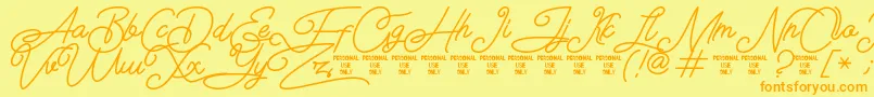 Police Airlangga Personal Use Only – polices orange sur fond jaune
