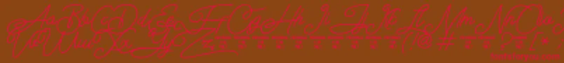 Airlangga Personal Use Only Font – Red Fonts on Brown Background