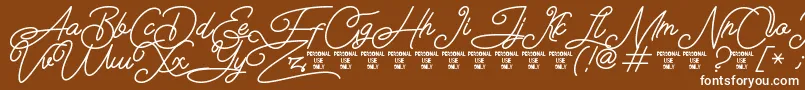 Airlangga Personal Use Only Font – White Fonts on Brown Background