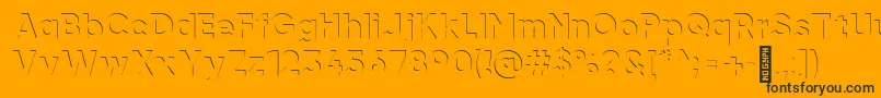 airment Regular-Schriftart – Schwarze Schriften auf orangefarbenem Hintergrund