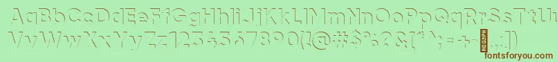 airment Regular Font – Brown Fonts on Green Background