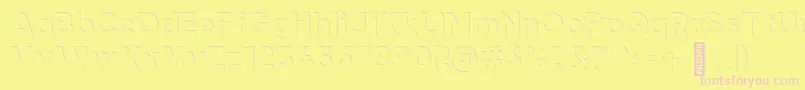 airment Regular Font – Pink Fonts on Yellow Background