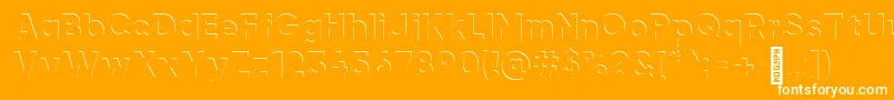 airment Regular Font – White Fonts on Orange Background