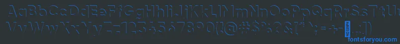 airment Regular Font – Blue Fonts on Black Background