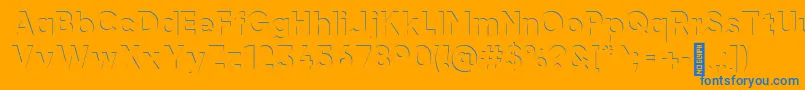 Шрифт airment Regular – синие шрифты на оранжевом фоне