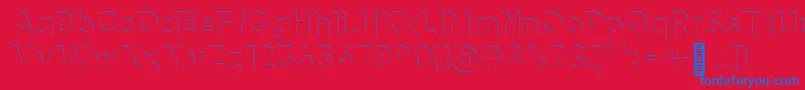 airment Regular-Schriftart – Blaue Schriften auf rotem Hintergrund