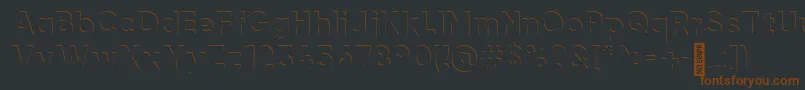 Шрифт airment Regular – коричневые шрифты на чёрном фоне