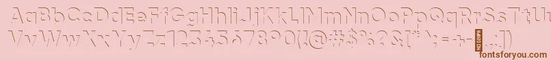 フォントairment Regular – ピンクの背景に茶色のフォント