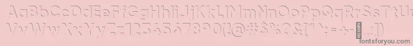 フォントairment Regular – ピンクの背景に灰色の文字