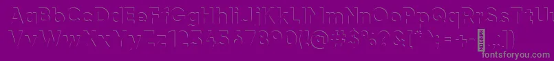 フォントairment Regular – 紫の背景に灰色の文字