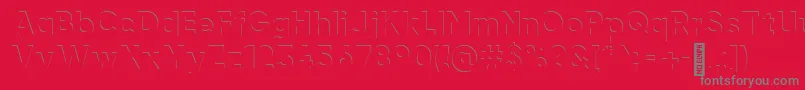 Czcionka airment Regular – szare czcionki na czerwonym tle