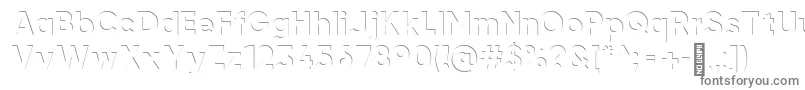 airment Regular-fontti – harmaat kirjasimet valkoisella taustalla