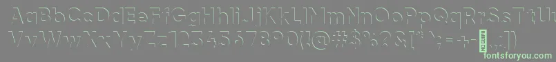 フォントairment Regular – 灰色の背景に緑のフォント