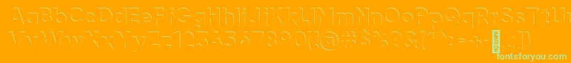 airment Regular Font – Green Fonts on Orange Background
