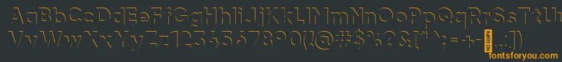 フォントairment Regular – 黒い背景にオレンジの文字