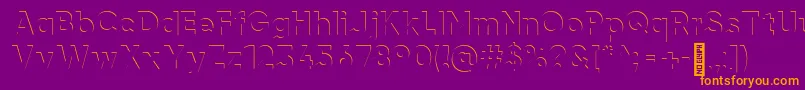 Шрифт airment Regular – оранжевые шрифты на фиолетовом фоне