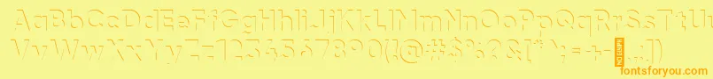 airment Regular Font – Orange Fonts on Yellow Background