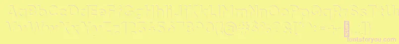 フォントairment Regular – ピンクのフォント、黄色の背景