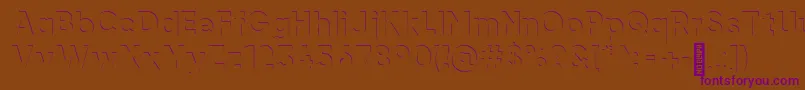 airment Regular-fontti – violetit fontit ruskealla taustalla
