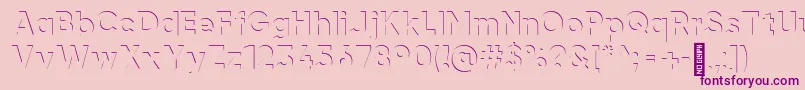 airment Regular-fontti – violetit fontit vaaleanpunaisella taustalla