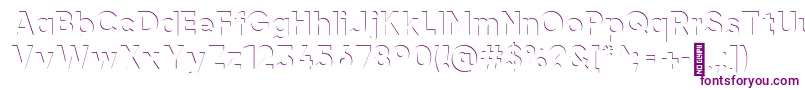 airment Regular-fontti – violetit fontit valkoisella taustalla