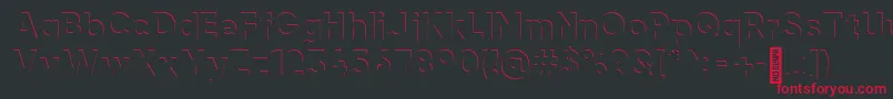 airment Regular Font – Red Fonts on Black Background