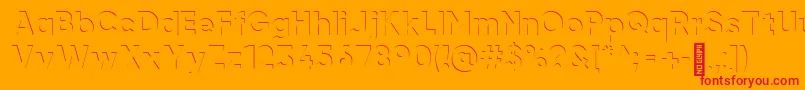 airment Regular Font – Red Fonts on Orange Background