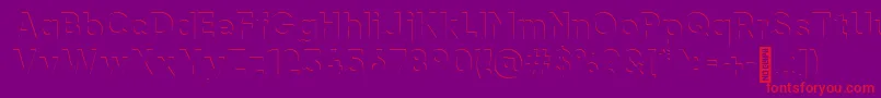 airment Regular-Schriftart – Rote Schriften auf violettem Hintergrund