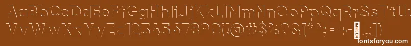 Шрифт airment Regular – белые шрифты на коричневом фоне