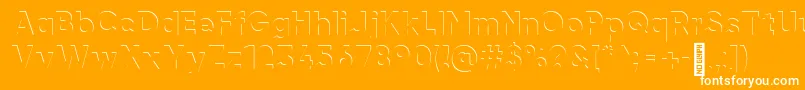 airment Regular-Schriftart – Weiße Schriften auf orangefarbenem Hintergrund