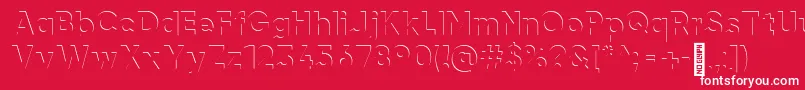 フォントairment Regular – 赤い背景に白い文字