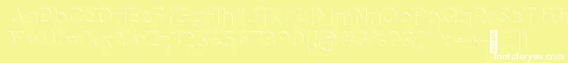 フォントairment Regular – 黄色い背景に白い文字