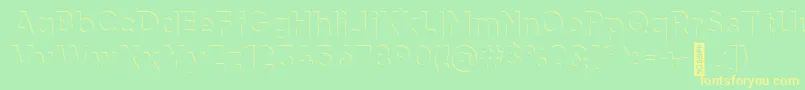 airment Regular-Schriftart – Gelbe Schriften auf grünem Hintergrund