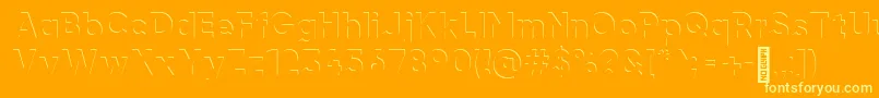 airment Regular Font – Yellow Fonts on Orange Background