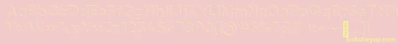 airment Regular Font – Yellow Fonts on Pink Background