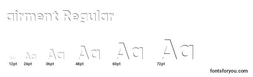 Airment Regular (118904) Font Sizes