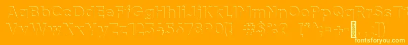 airment RegularStar Font – Yellow Fonts on Orange Background