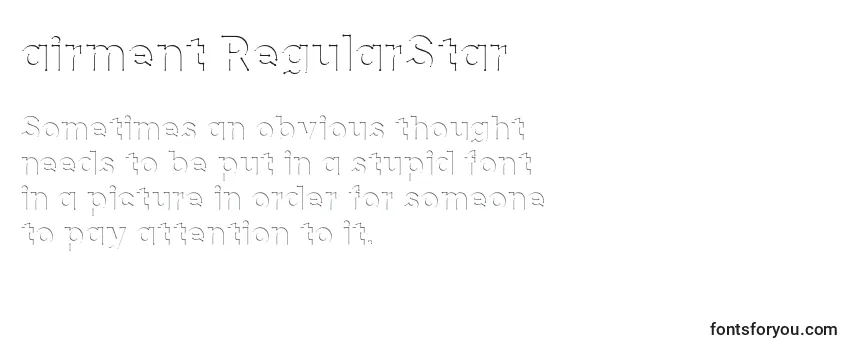 Review of the Airment RegularStar Font
