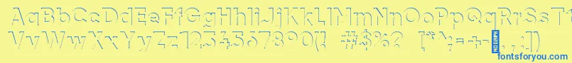airment RegularStar Font – Blue Fonts on Yellow Background