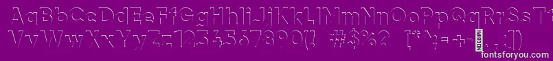 airment RegularStar Font – Green Fonts on Purple Background