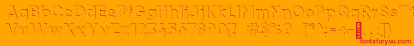 airment RegularStar Font – Red Fonts on Orange Background