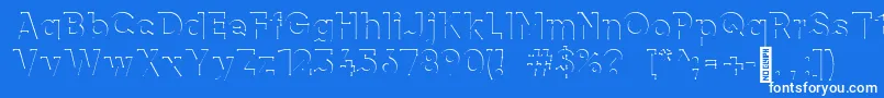 airment RegularStar Font – White Fonts on Blue Background