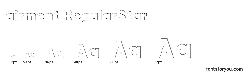 Größen der Schriftart Airment RegularStar (118906)