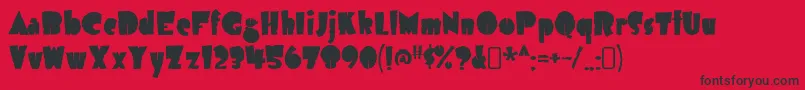 airmole antique Font – Black Fonts on Red Background