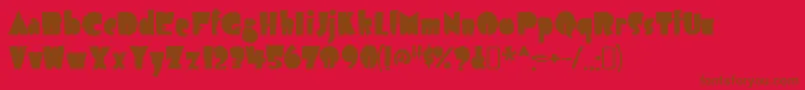 airmole antique Font – Brown Fonts on Red Background