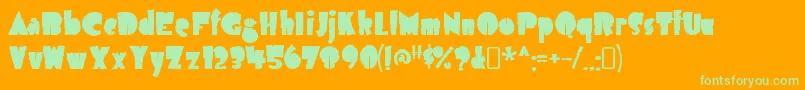 airmole antique Font – Green Fonts on Orange Background